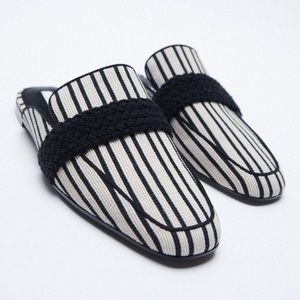 Zara striped mules